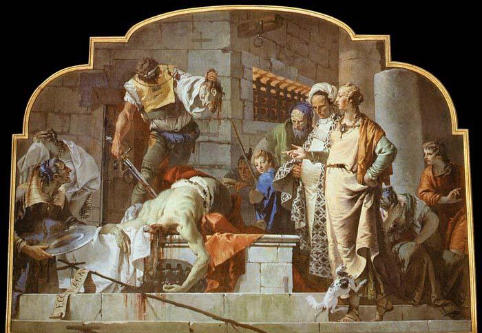 TIEPOLO, Giovanni Domenico The Beheading of John the Baptist France oil painting art